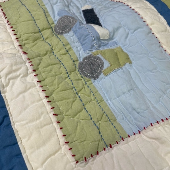 POTTERY BARN KIDS Christopher’s Construction 3 PC Cotton Quilted Pillowcase Sham - Picture 5 of 16